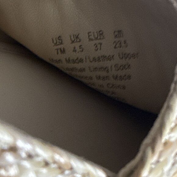 J McLaughlin Shira Raffia Espadrilles Woven Slide On Shoes Flats Beige Size 7 - Picture 13 of 13